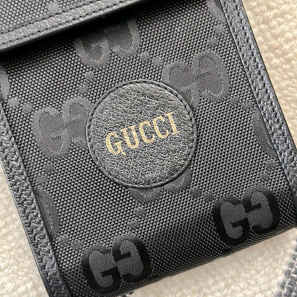 Authentic Gucci Off The Grid Black Mini GG Bag Full Set Crossbody/Phone Monogram - Picture 7 of 16